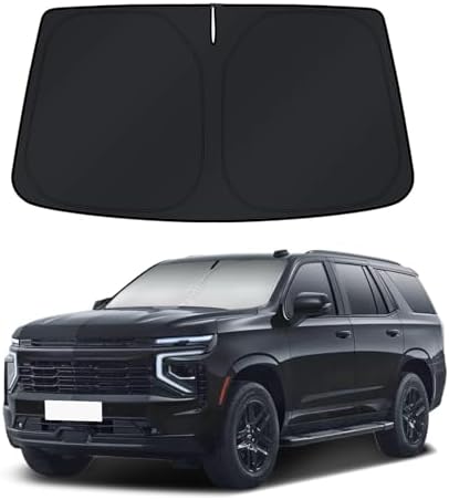 Car Sun Shade for 2021-2025 2026 Chevrolet Tahoe Accessories Windshield Sunshade Cover Front Window Shade Custom Fit Tahoe Sun Visor Protector Foldable Blocks UV Rays by Unknown