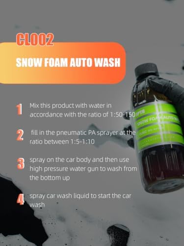 SPTA Car Wash Kit, Clean & Car Wash Kit (9 Items, Including 2-16oz. Car Wash Shampoo, 1Pc Microfiber Mitts,1Pc Red Car Wash Sponge, 2Pcs 16"x16" Microfiber Detail Towels and 3Pcs Car Detail Brush - Image 3