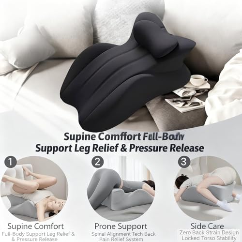 M Oodie Intimacy Pillow, with Enhanced Comfort Design, 58x38cm, 27° Lift Ergonomic Memory Foam Cushion, Couples Comfort Pillow, 27 Degree Incline Design, for Intimate Postures, Better Positioning - Image 6