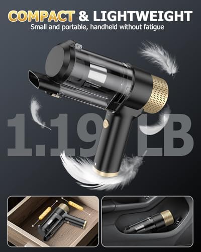 AHNR Handheld Car Vacuum Portable Cordless, 16000PA Hand Vacuum Cleaner - Image 7