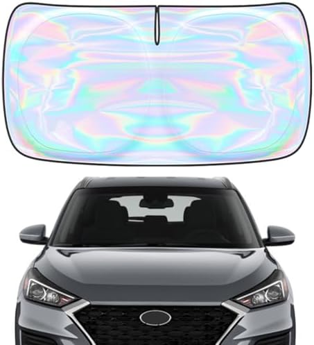 Windshield Sun Shade for Hyundai Tucson 2016-2021 - 4 Layers Sunshade Compatible with Hyundai Tucson Foldable Front Window Sunshade Sun Visor Protector Block UV Rays Keep Your Car Cooler Accessories by Unknown