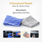 Car Detailing Kit 15PCS, Boar Hair Brushes,160g Gel, Swivel Glass Tool - Image 7