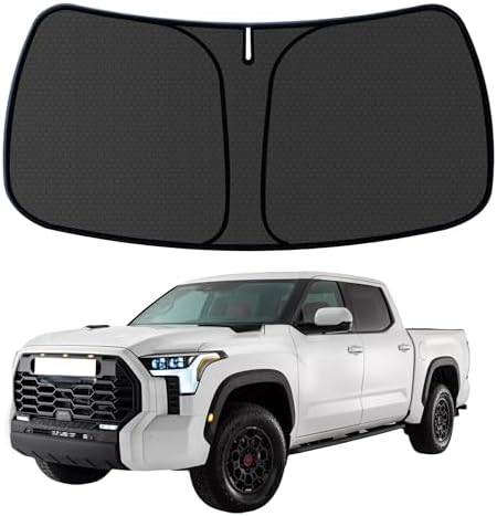 Tundra Customized Windshield Sun Shade for 2007-2016 Tundra SR5 | Limited | Platinum | TRD Pro Front Window Sunshade Visor Protector Foldable Blocks UV Rays Keep Car Cooler Accessories by aatoppus