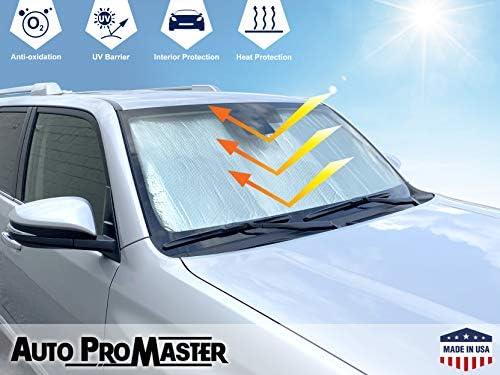 Custom fit Front Windshield Sunshade for Toyota Tundra - 2007 2008 2009 2010 2011 2012 2013 2014 2015 2016 2017 2018 2019 2020 2021, UV Rays Reflector Sunscreen Protector Accessories (Made in USA) - Image 3
