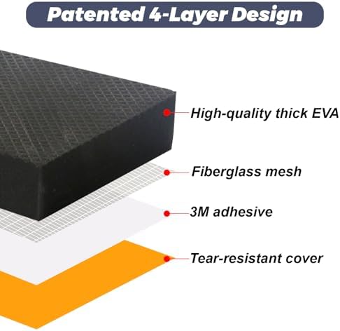 1.2" Extra Thick Garage Wall Protector 2 Pack - Self-Adhesive Car Door Protector Foam Bumper Guards for Garage Walls, Parking Aid to Prevent Dings & Scratches, Concrete Drywall Friendly, Black - Image 3