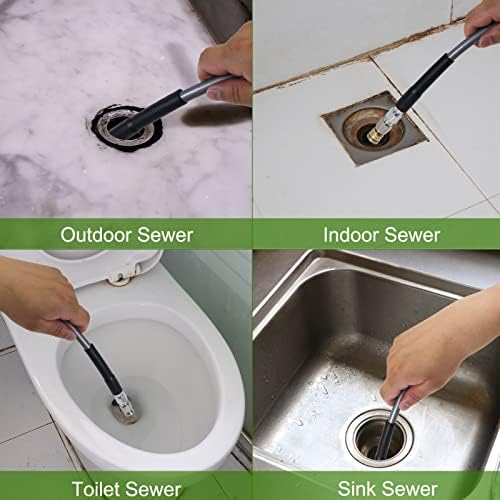 Sewer Jetter Kit 100FT for Pressure Washer, 5800PSI Drain Cleaner Hose - Image 6