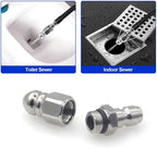 MIZORLIE Pressure Washer Sewer Jetter Nozzle Stainless Steel，2 Sets - Image 4