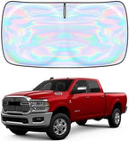 Windshield Sun Shade for Dodge RAM 2500 3500 2010-2025 2026-4 Layers Sunshade Compatible with Dodge RAM 2500 3500 Foldable Front Window Sunshade Sun Visor Protector Block UV Rays Keep Car Cooler by Unknown