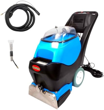 Commercial Walk-Behind Carpet Extractor Machine, 160 PSI Cold Water Carpet Cleaner, 21 KPA Suction, 13.8" Brush Width, 18.5" Squeegee Width, 10.5-Gal Solution Tank, 8-Gal Recovery Tank by SANITMAX
