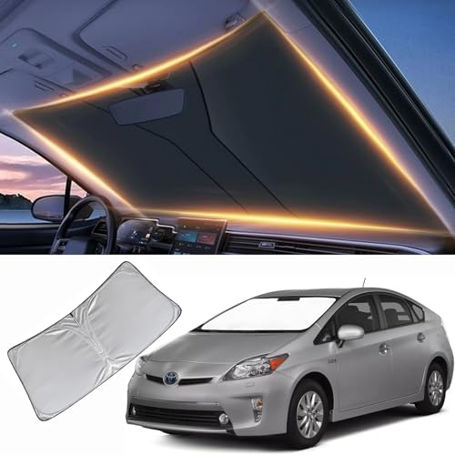 Windshield Sun Shade for Toyota Prius Front Window Shades Cover for 2010-2024 2025 2026 Prius Windshield Sun Visor Protector Car Accessories by LZYYQX