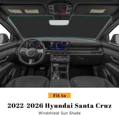 Car Windshield Sun Shade for Hyundai 2022-2025 2026 Santa Cruz Accessories (OEM Design) Reflective Foldable Heat Insulation Sunshade for Ultimate Protection - Image 2