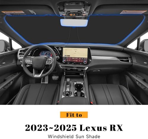 Car Windshield Sun Shade for Lexus 2023-2026 RX RX350 RX350h RX450h RX500h Accessories (OEM Design) Reflective Foldable Heat Insulation Sunshade for Ultimate Protection - Image 2
