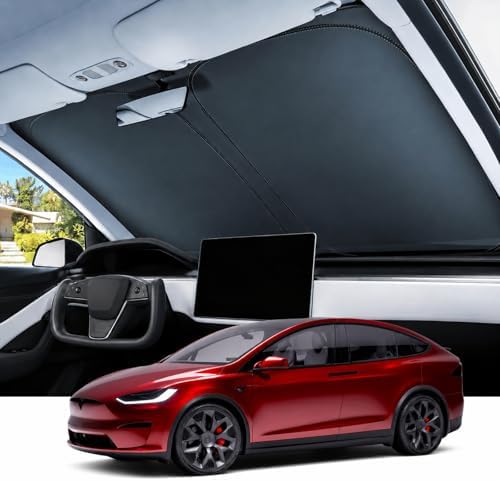 REEVAA Car Windshield Sun Shade for Tesla Model X (2026-2021) by REEVAA