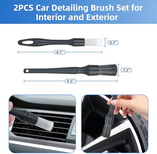 9PCS Car Wheel Detailing Brush Kit Scratch-Free Rim & Tire Cleaner Brushes - Image 6