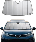 Pigenius Windshield Sunshade for Toyota Sienna 2015-2020, Premium Grey Leather Finish by Pigenius