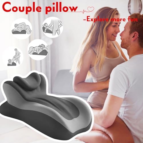 Sweet Spot Pillow Intimacy Pillows for Couples 27° Angle Ergonomic Memory Foam Positioning Cushion Butt Cushion Support Neck Waist Washable Pillowcase(Light Gray) - Image 6