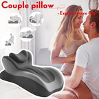 Sweet Spot Pillow Intimacy Pillows for Couples 27° Angle Ergonomic Memory Foam Positioning Cushion Butt Cushion Support Neck Waist Washable Pillowcase(Light Gray) - Image 6