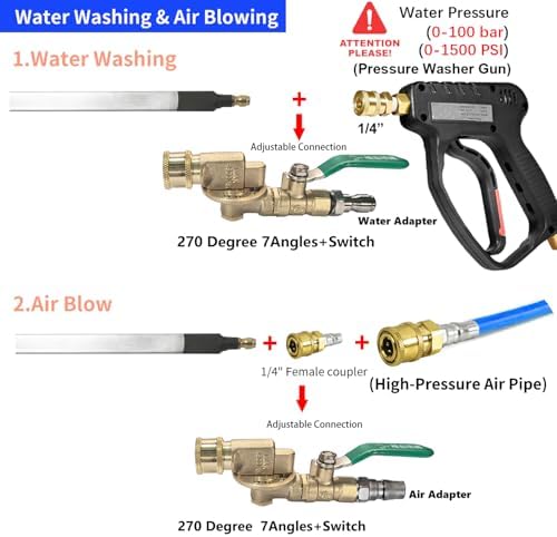 Radiator Cleaning Wand & Car A/C Condenser Cleaner, Air Filter Flusher Tool - Image 3