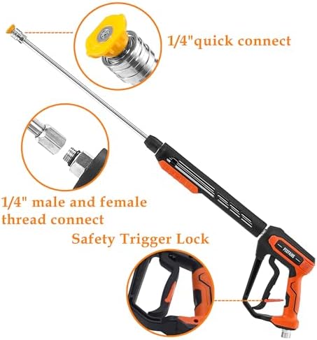 FIXFANS Pressure Washer Gun Kit, 5000PSI Power Washer Handle Gun with Wand - Image 3