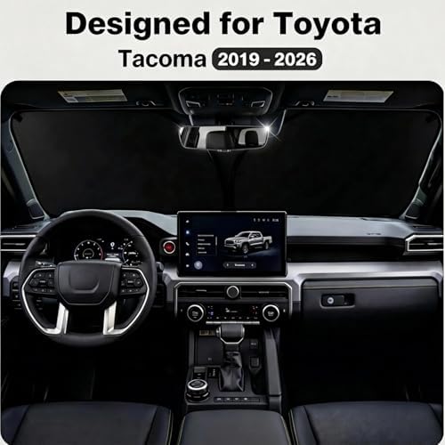 for Toyota Tacoma 2016-2024 2025 2026 - Premium Sunshade for Ultimate Heat & UV Protection- 4 Layers Foldable Front Windshield Sun Shade Custom Fit Tacoma 2Dr 4Dr, Pickup Sun Visor Car Accessories - Image 2