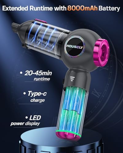 houscly Car Vacuum Cordless Mini Handhled 4-in-1 High Power Cleaner 25000Pa - Image 5