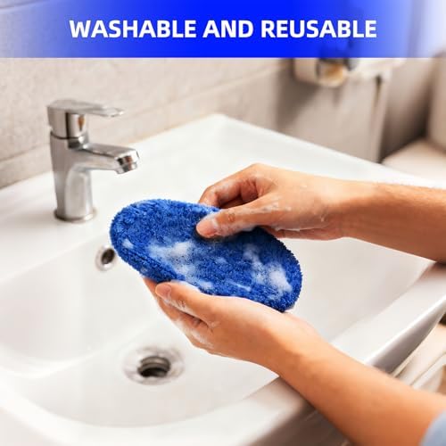 desin Windshield Cleaning Tool, Car Window Cleaner Windshield Cleaner with 4 Reusable and Washable Microfiber Pads and Extendable Handle Auto Inside Glass Wiper Kit - Image 6