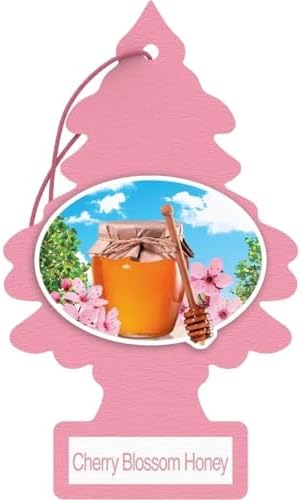 LITTLE TREES Car Air Freshener | Hanging Paper Tree for Home or Car | Cherry Blossom Honey | 6 Pack by LITTLETREES