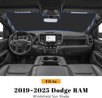 Car Windshield Sun Shade for Dodge 2019-2025 2026 RAM 1500 Accessories (OEM Design) Reflective Foldable Heat Insulation Sunshade for Ultimate Protection - Image 2