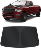 TINGLU Sun Shade for Dodge RAM 2500 3500 2010-2024 2025 2026 Accessories Windshield Sun Shade Window Shade UV Rays Protection Sun Visor Cover with Steering Wheel Sunshade Storage Bag by TINGLU