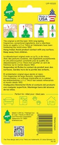 LITTLE TREES Car Air Freshener | Hanging Paper Tree for Home or Car | Watermelon Scent | 6 Pack - Image 3