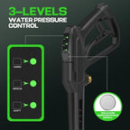 Electirc Pressure Washer with 3 Levels Adjustable Pressure Gun, Portable Pull-Handle, 4 Nozzles and Foam Cannon, Heavy Duty Pressure Washer for Home/Car/Fence/Garden, Red - Image 2