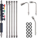 Hourleey 9 Pack Pressure Washer Extension Wand Upgrade Power Washer Lance with 6 Nozzle Tips, 30°,90°,120° Curved Rod, 1/4" Quick Connect, 4000 PSI by Hourleey