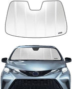 Pigenius Windshield Sun Shade for Toyota Sienna 2021-2026,Without Heads up Display, Reflective Aluminum Film Front Window Sunshade - BLAZBLOCK by Pigenius