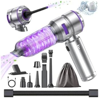 Car Vacuum Cleaner High Power - 22000PA Portable Car Vacuums 4 in 1 Compressed Air Duster & Blower Hand Held Vacuum Cordless with Brushless Motor for Cars Home Office Camping Ideal Gifts for Men women by WINWEND