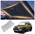 Windshield Sun Shade for Toyota FJ Cruiser Front Window Shades Cover for 2007-2014 FJ Cruiser Windshield Sun Visor Protector Car Accessories by LZYYQX
