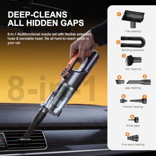 25Kpa Handheld Vacuum Cordless Cleans Car, Home and Office Fast - Image 6