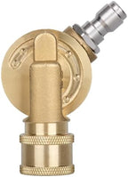 Pressure Washer Gutter Cleaner Attachment - 240 Degree Pivoting Coupler, 1/4” Quick Connect, 7 Angles for Power Washer Spray Nozzle, 4500 PSI by MARSTEK