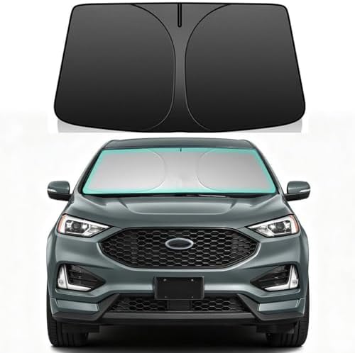 Windshield Sunshade for Ford Edge Accessories 2015-2024 4-Layer 240T Enhanced UV Heat Insulation Sun Visor by Unknown