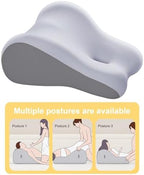 Sex Wedge Pillow for Adult Play,Couples Butt Cushion Hip Intimacy Pillow Memory Foam,Multi Position Pillow Ergonomic Leg Wedge for Bedroom Relaxation Post-Surgery Recovery(Grey) - Image 3