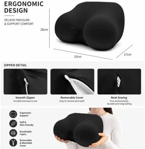 Memory Foam Chest Pillow – Ergonomic Support Cushion for Neck Back (red) - Image 5
