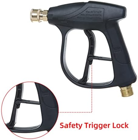 Sooprinse High Pressure Washer Gun 3000 PSI Max, Power Washer Short Gun with 1/4 Inch Quick Connector, M22-14 - Image 4