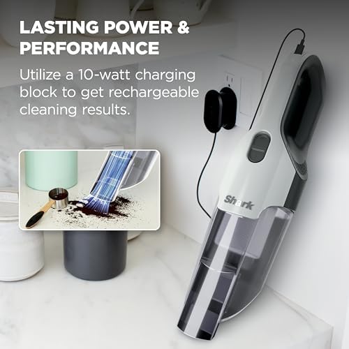 Shark Cyclone PET Handheld Vacuum, Pearl White, AA701 - Image 6