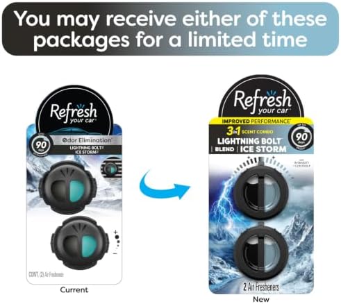 Refresh Your Car! E301451000 Dual Scent Mini Diffusers, Midnight Black/Ice Storm Scent - Image 7