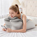 Memory Foam Ergonomic Wedge Pillow, Reading Pillow in Bed, Prone Sleeping Pillow, Ergonomic Support for Back Pain, Acid Reflux and Sitting up, Ideal Choice for Massage. (Bule) - Image 3