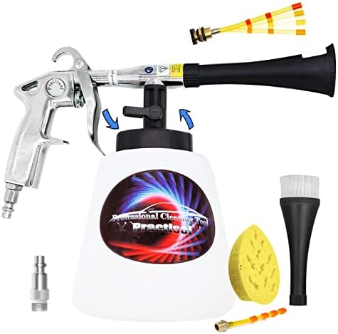 Car Interior Cleaner Auto Detail Tools Car Detailing Kit(Needs Air Compressor) High Pressure Car Cleaning Gun Car Cleaning Kit for Vehicle Upholstery Carpet Seat by Practisol