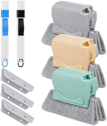 8-Piece Set with 3 Brushes and 2 Scrapers, Window Track Cleaner, Window Track Cleaning Tools for Window Sill Cleaning,Plastic Material Design for Home Maintenance by Unknown