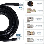150FT Sewer Jetter Kit for Pressure Washer 5800PSI Drain Cleaner - Image 2