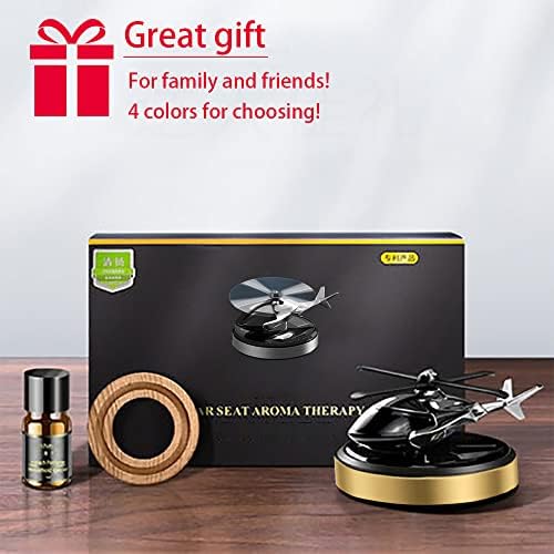 Al Alloy Helicopter Solar Air Freshener,Home&Car Interior Décor Model|Gold - Image 6
