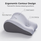 Wedge Pillow for Sleeping, Memory Foam Body Support Pillow for Couples, Orthopedic Positioning Cushion for Reading, Back Hip Knee Pain Relief, Removable Washable Cover (Pink) - Image 3