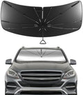 Windshield Sun Shade Umbrella for Mercedes-Benz GLE SUV 2016-2019,Foldable Car Accessories Front Window Sunshade, Titanium Silver Coating for UV Ray Block,Keep Car Cool UDS by Pigenius